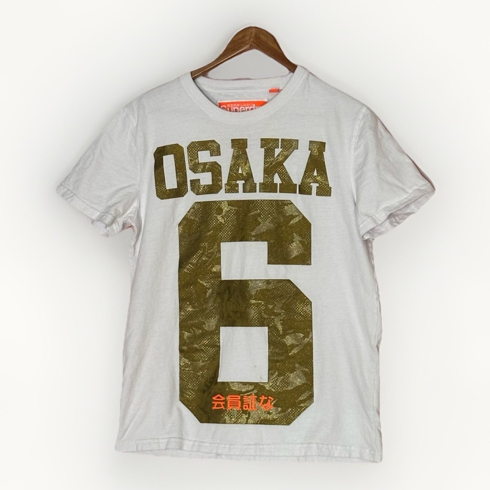 Superdry Osaka 6 Graphic T Shirt Men Medium‎ White Japanese Streetwear
